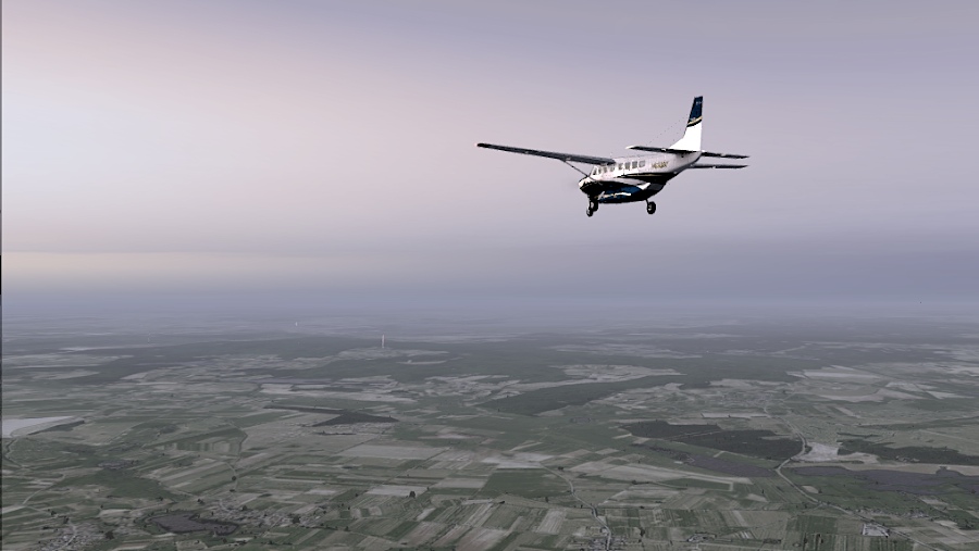 Cessna Grand Caravan nad fotoscenerią